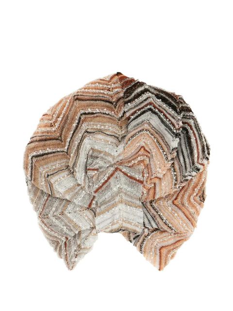 Missoni zig-zag pattern hat - Brown - zdjęcie produktu nr 1