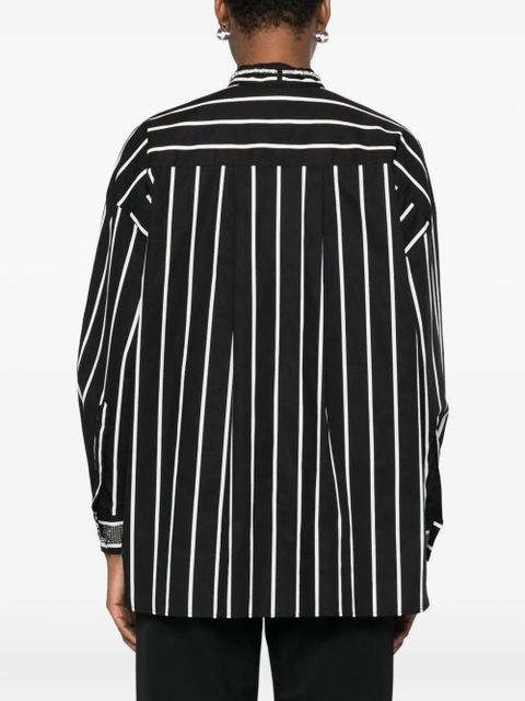 PINKO striped lace shirt - Black