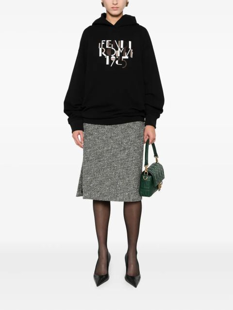 FENDI logo-print hoodie - Black