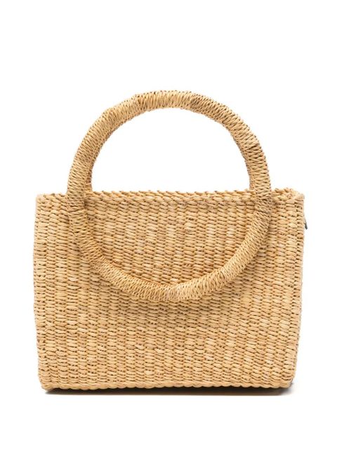 Muun mini Lune woven straw tote bag - Neutrals - zdjęcie produktu nr 1
