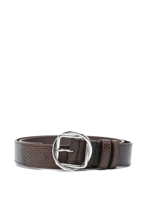 Jacquemus snakeskin-print buckle belt - Brown - zdjęcie produktu nr 1