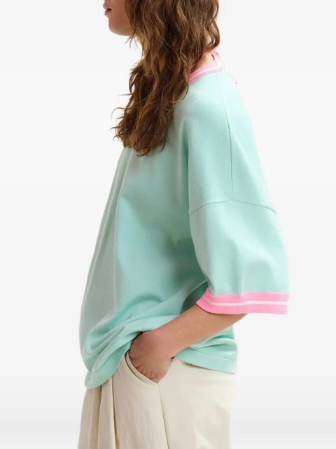 Essentiel Antwerp contrast-trim top - Blue