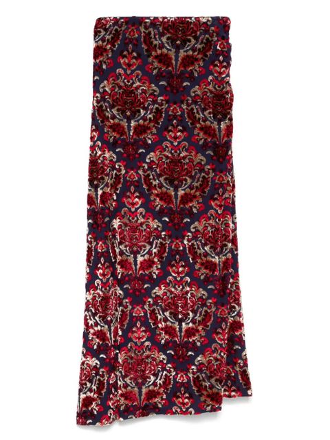 Rabanne flocked-pattern maxi skirt - Blue - zdjęcie produktu nr 2