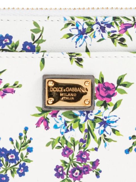 Dolce & Gabbana floral-print wallet - White