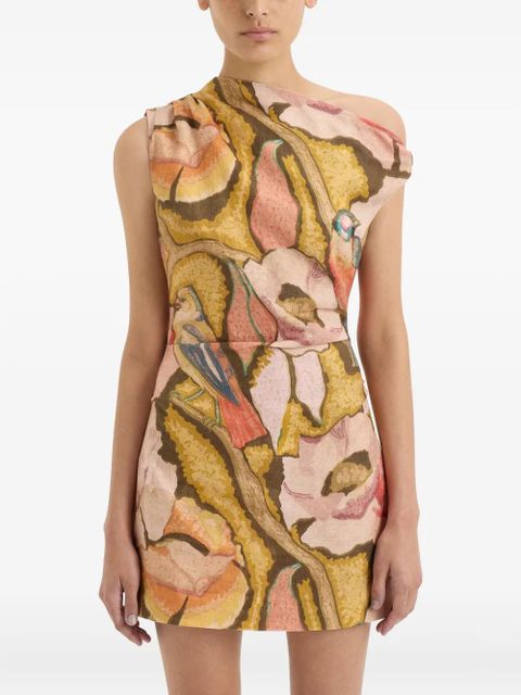 SIR. abstract-print mini dress - Neutrals