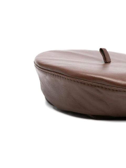 Ruslan Baginskiy leather beret - Brown - zdjęcie produktu nr 2