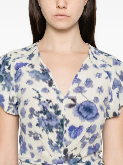 ISABEL MARANT Terenae printed midi dress - White