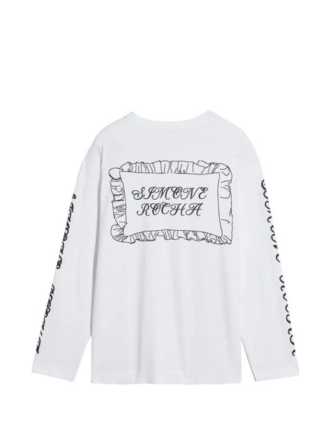 Simone Rocha graphic-print T-shirt - White - zdjęcie produktu nr 2