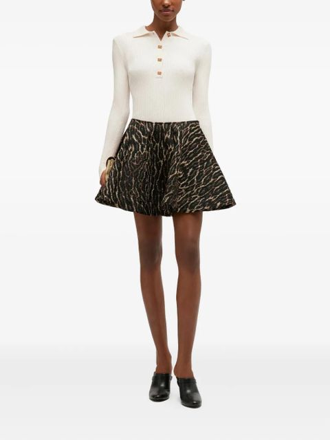 GANNI animal-print skirt - Black - zdjęcie produktu nr 2