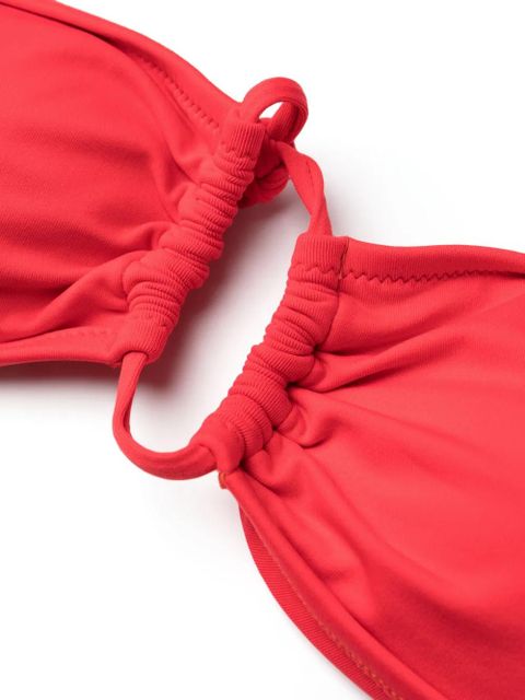 Moschino halterneck bikini top - Red