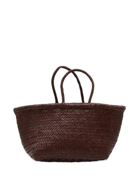 DRAGON DIFFUSION small Triple Jump leather tote bag - Brown