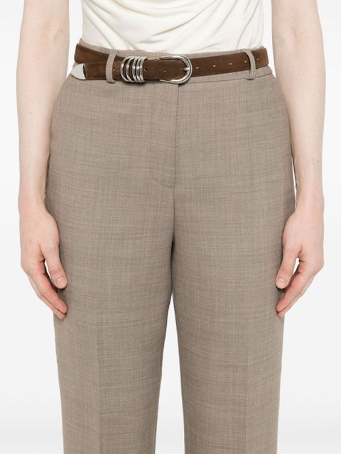 TOTEME mélange-effect trousers - Brown