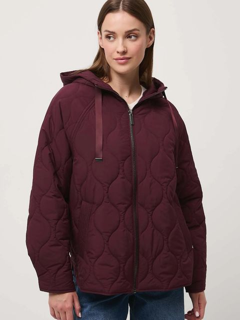 Medicine kurtka damska kolor bordowy przejściowa oversize - zdjęcie produktu nr 1