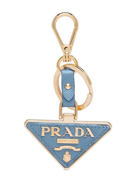 Prada Saffiano leather keychain - Blue - zdjęcie produktu nr 1