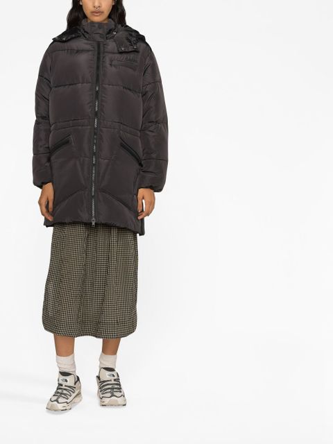 GANNI Oversized Tech puffer midi jacket - Black