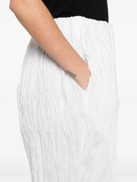 TOTEME crinkled-effect skirt - White
