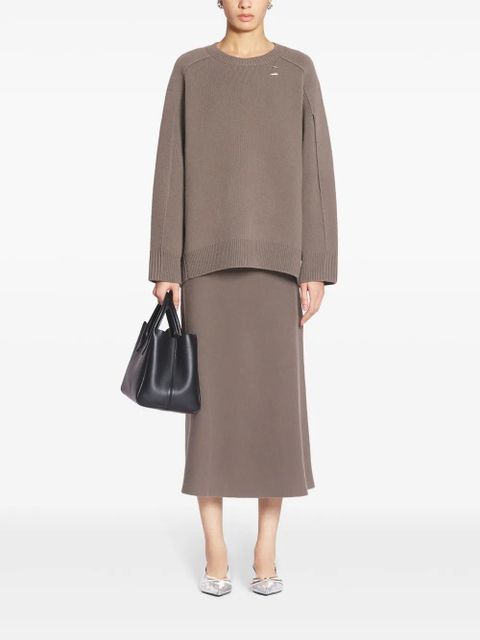 Lanvin wool-cashmere oversize jumper - Brown