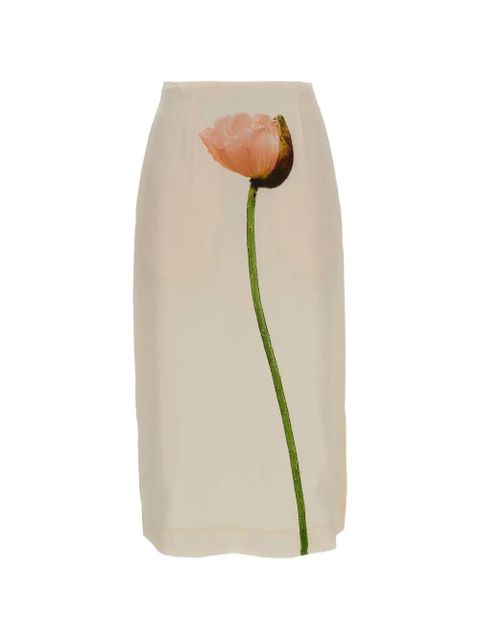 Simone Rocha floral midi skirt - Neutrals - zdjęcie produktu nr 1