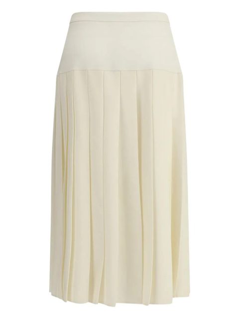 Alessandra Rich pleated midi skirt - White - zdjęcie produktu nr 2