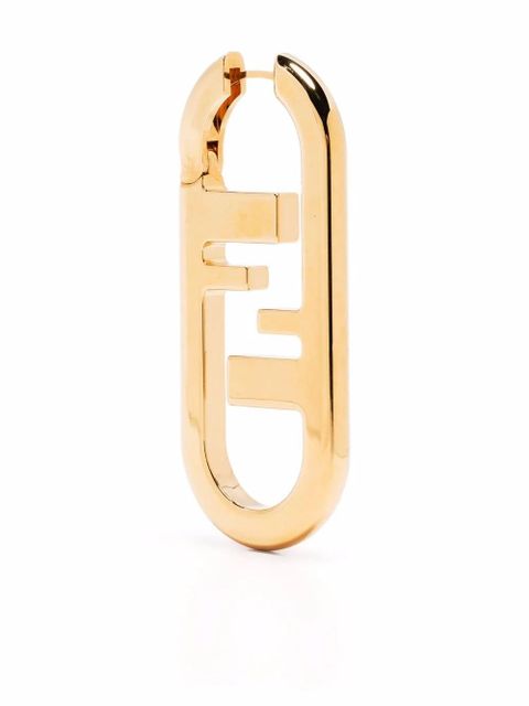 FENDI monogram-plaque push-lock earring - Gold - zdjęcie produktu nr 1