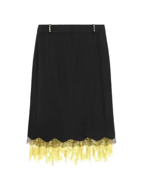16Arlington Vea lace-trim midi skirt - Black - zdjęcie produktu nr 1