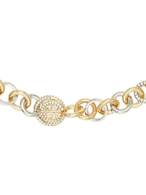 Tory Burch pave chain necklace - Gold