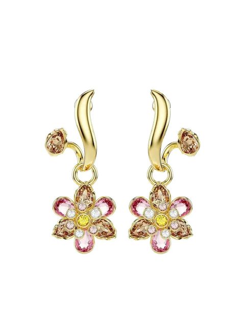 Swarovski Idyllia flower-motif earrings (set of three) - Gold - zdjęcie produktu nr 1