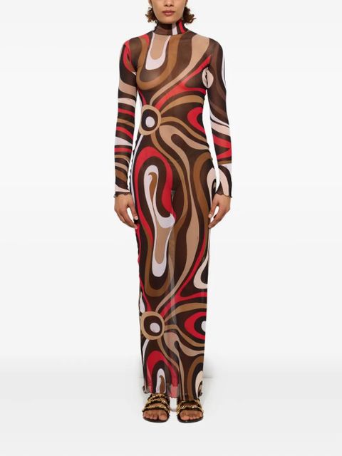 PUCCI Marmo-print maxi dress - Brown - zdjęcie produktu nr 2