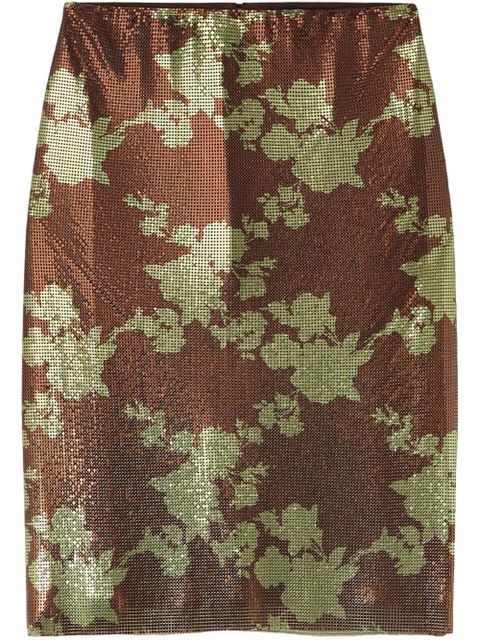 Versace Wild Roses A-Line midi skirt - Brown - zdjęcie produktu nr 1