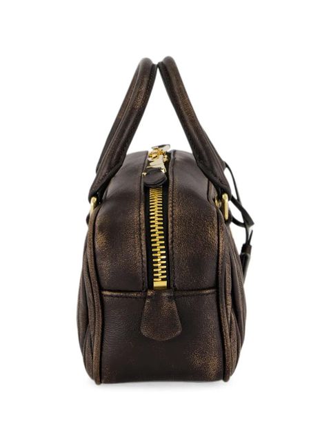 Miu Miu Arcadie matelassé leather cross body bag - Brown