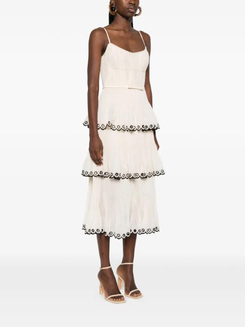 ZIMMERMANN scoop-neck midi dress - Neutrals