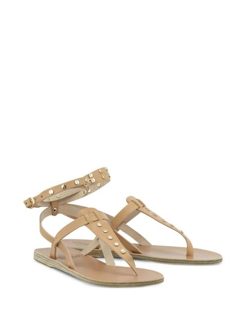 Ancient Greek Sandals studded T-bar sandals - Neutrals