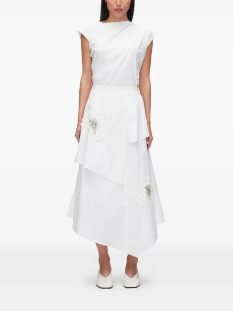 3.1 Phillip Lim floral ruffled midi skirt - White - zdjęcie produktu nr 2