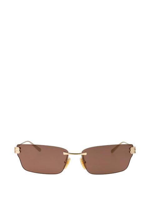 Balenciaga Eyewear rimless rectangle-frame sunglasses - Gold - zdjęcie produktu nr 1