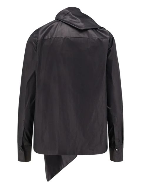Alexander McQueen bow-detailed buttoned shirt - Black - zdjęcie produktu nr 2