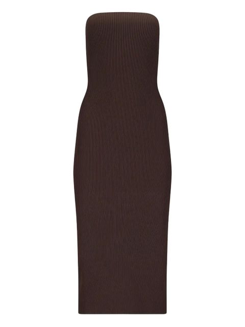 Max Mara ribbed strapless midi dress - Brown - zdjęcie produktu nr 1