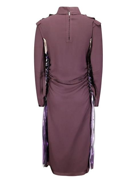 Maison Margiela ruffled-dropped midi dress - Purple - zdjęcie produktu nr 2