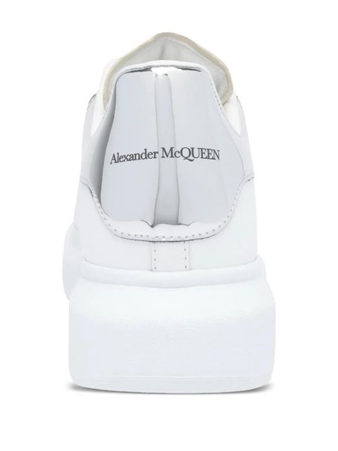 Alexander McQueen Oversized metallic-panel leather sneakers - White