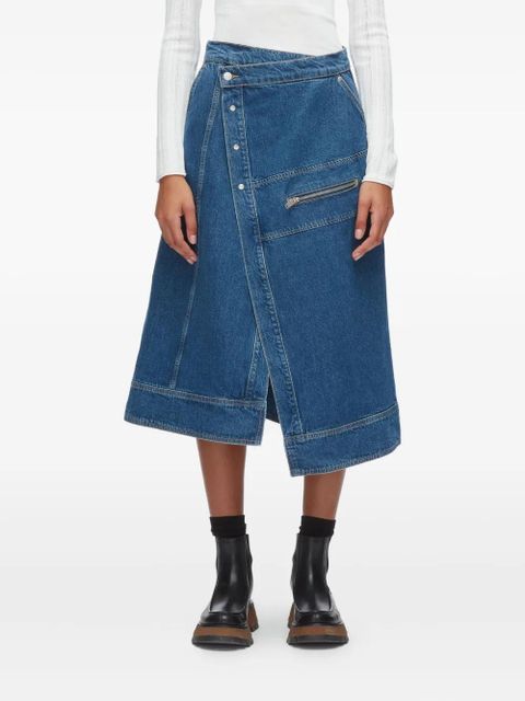 3.1 Phillip Lim panelled asymmetrical skirt - Blue