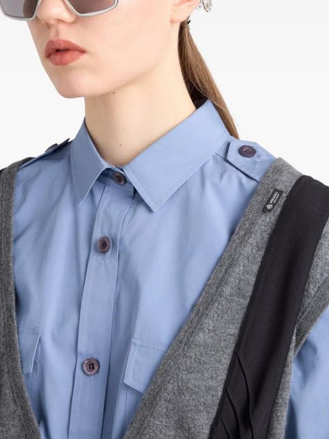 Prada cotton poplin shirt - Blue