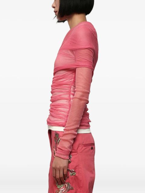 Christopher Esber layered tulle top - Pink