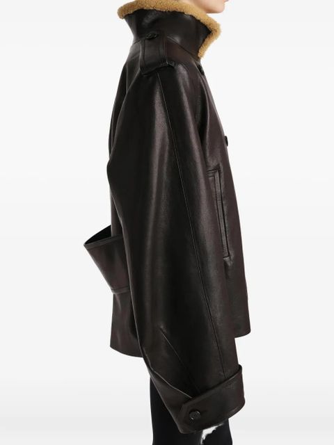 KHAITE Dean leather jacket - Black