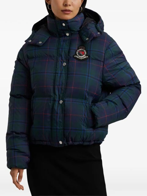 Lauren Ralph Lauren logo-patch puffer jacket - Green