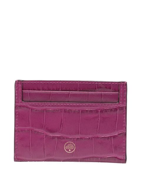 Mulberry crocodile-embossed leather purse - Purple