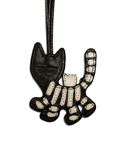 Zadig&Voltaire skeleton-cat keyring - Black
