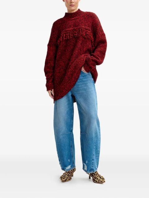 Essentiel Antwerp Inna fringe sweater - Red