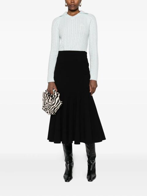SANDRO pleated skirt - Black