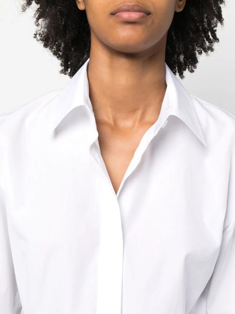 The Row pointed-collar long-sleeve shirt - White