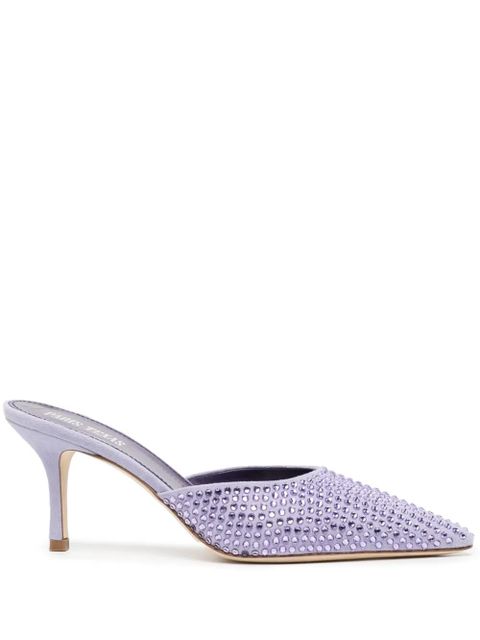 Paris Texas Hollywood 75mm crystal-embellished mules - Purple - zdjęcie produktu nr 1