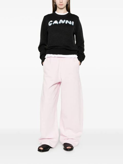 GANNI crochet-appliqué sweater - Black - zdjęcie produktu nr 2